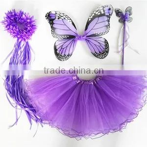 Halloween 4pcs Bithday Fairy Girls Fancy Princess Dress up Costume Set thumbnail-2