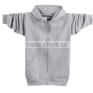 Zipper Plus Bonnet Blouses Male and Fat Plus-size Cardigan Fleece Men With Hood Long Fatty Sport Coats thumbnail-2
