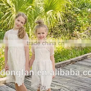 Guangzhou Kid Garment Factory Baby Boutique Wholesale White Dress Lace Baby Frock Patterns thumbnail-2