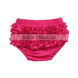 2017 Hot Sale Lovely Baby Girl Underwear Wholesale Ruffle Diaper Covers Girl Ruffle Shorts thumbnail-3