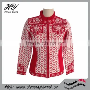 OEM 85002 Superfine Merino Wool Women Knitted Cardigan thumbnail-1