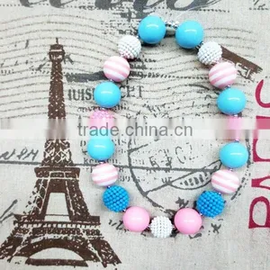 Spring Bubblegum Chunky Bead Necklace Wholesale thumbnail-5