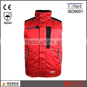 Good Quality Protective Workwear Winter Bodywarmer Men Padded Waistcoat thumbnail-5