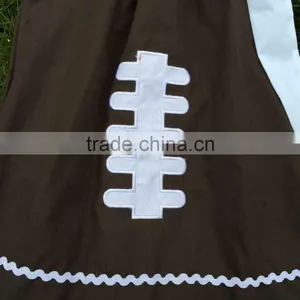 Football Dress New Design Dress for Girls Clothes 100%cotton Cute Children's Kids Clothes With Matching Necklace and Headband thumbnail-2
