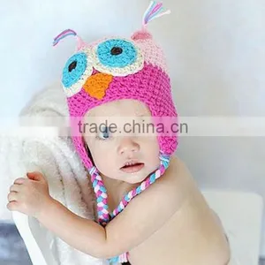 Lovely Combed Cotton Baby Hats Newborn Animal Design Baby Beanie Hat Funny Crochet Baby Hat thumbnail-2
