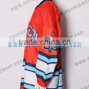 Custom OEM Professional 120 Gsm Slim Fit Capitals Hockey Jersey thumbnail-2