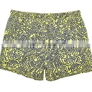 Factory Custom 100% Cotton Wholesale Athletic Shorts With Abstract Print Acid Wash thumbnail-2