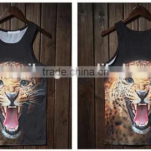 Competitive Price Good Sale Men's Sports Gym Cool Dry Wrestling Singlet With Animal Printing thumbnail-1
