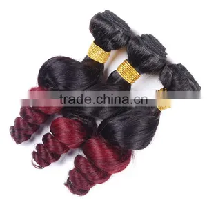 Malaysian Virgin Hair Ombre Loose Wave Human Hair Extensions Malaysian Loose Wave 7A Unprocessed Virgin Hair thumbnail-4