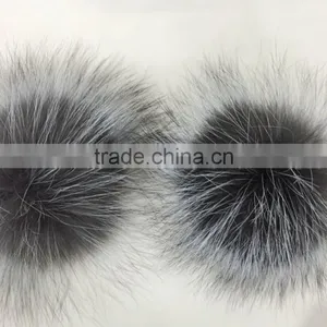 YR1042 Real Silver Fox Fur Pom Pom for Shoes Decorations thumbnail-2