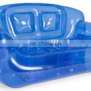 2 Person Smoke Blacke Inflatable Couch thumbnail-1