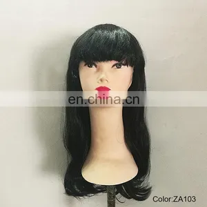 Synthetic Long Wigs With Bangs for Party P-W212 thumbnail-1