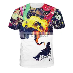 Sky Smoke Speed Digital Printing t Shirt Europe Tide Brand Men's Sports Short Sleeve t Shirt Wholesale Men t Shirt thumbnail-2