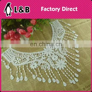 New Design Milk Silk Collar Embroidered Neckline Fringe Decorative Collar For Garment thumbnail-5