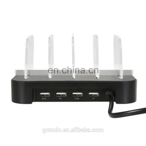 Cell Phone Accaessory Multi Port Usb Charger Station for Apple Smartphone Laptop Stand thumbnail-1