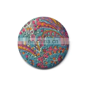 Custom Chic Floral Fabric Covered Cosmetic Mirror for Lady thumbnail-6