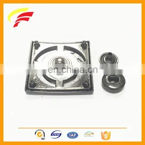 Hot Sale Zinc Alloy Square Two Parts Snap Button With Hollow Out Pattern thumbnail-6