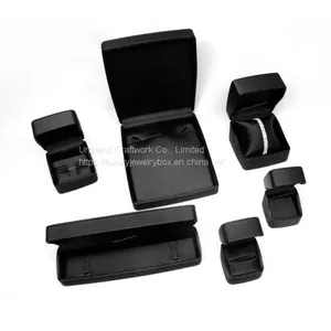 Black Soft PU Leather Earrings Box Fashion Earrings Display Box Manufacturer China thumbnail-3