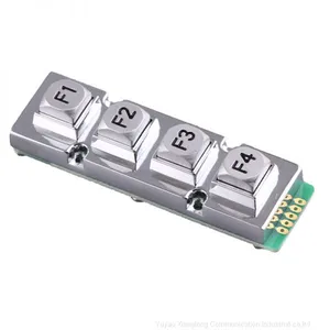 1x4 Layout Zinc Alloy Vandal Proof Elevator Keypad thumbnail-2