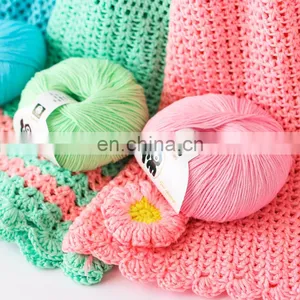 New Fashion Colorful 100% Knit Cotton Yarn for Knitting Sweaters thumbnail-3