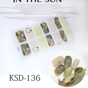 Nail Art Adhesive Sticker DIY Manicure Snowflake Shiny Sequins Nail Polish Strips Wraps Accessories Wholesale thumbnail-3