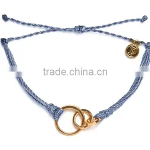 New Fashion Fashion Rings With Matching Bracelets Wax Cord String Knot Bracelet With Gold Ring thumbnail-4