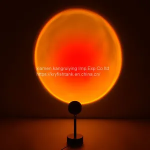 2021 Hot Selling Sunset Lamp Projector Warm Art Wall Light Decoration Home Led Fancy Lights Romantic Rainbow Lamps thumbnail-1