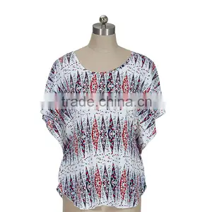 100% Engineering Print Blouse thumbnail-1