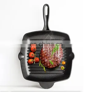 BBQ Super Heat Resistant Breakfast Square Griddle Non-Stick Sandwich Cast Iron Pan thumbnail-4