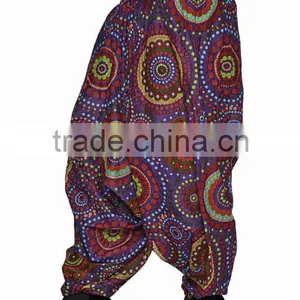 Indian Women Multicolored Printed Harem Pants Trousers Afghani thumbnail-3