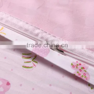 Ievey 13372 Pure Cotton Reactive Printed Light Pink Feather Printed Bedding Set thumbnail-5