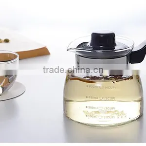 Pyrex Glass Water Pot, Clear Glass Cooking Tea Pot, Fancy Water Glass Bottle With Plastic Handle thumbnail-5