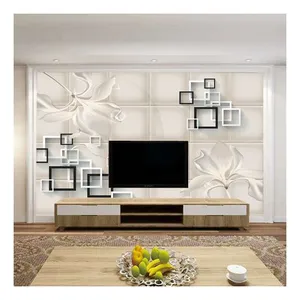 Home Clinic Shop Hotel Decorative Bamboo Fiber Wall Mural 3D Interior Castle Wall Murals Drop Ship thumbnail-3