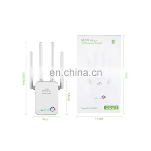 ALLINGE MDZ3113 Long Range Wireless Wifi Repeater 1200mbps Amplifier Signal Antennas Booster With Different Plug thumbnail-1