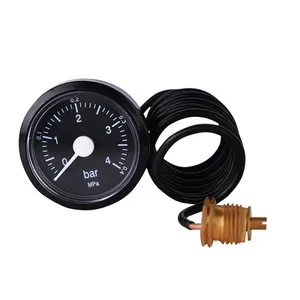 Wall-mounted Boiler Steam Water Pressure Gauge Wholesale 0-4bar With Capillary Tube Universal Electric Heating Accessories Thread Pressure Gauge thumbnail-1