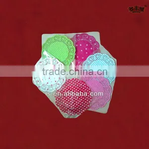 Disposable High Quality Round Plain Pink Paper Doily thumbnail-1