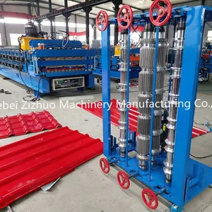 Color Steel Monterrey Roofing Making Step Tile Roof Deck Sheet Plate Glazed Tile Cold Roll Forming Machine Price thumbnail-3