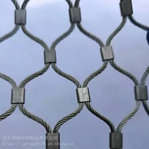 Stainless Steel Wire Rope Cable Hand-Woven Net Flexible Metal Mesh Net/Bird Net thumbnail-1