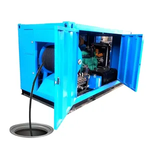 6-cylinder Diesel 300-1200mm Drain Pipe Cleaning Water Jetting Machine Sewer High Pressure Cleaning Machine thumbnail-1