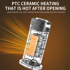 Warm Air Fan/3D Flame Humidifier/Vertical Shaking Remote Control Rapid Heating PTC Electric Heater（Wechat:13510231336） thumbnail-3