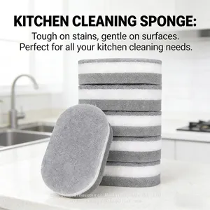 Super Absorbent Kitchen Sponge Dual-Sided Scouring Pad for Quick Cleaning thumbnail-1