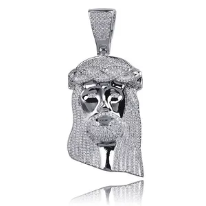 Hip Hop AAA CZ Zircon Stone Paved Bling Iced Out Big JESUS Piece Pendants Necklace for Men Rapper Jewelry Gold Color thumbnail-5