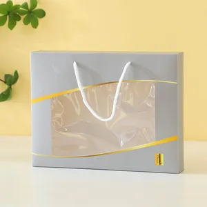 Paper Packaging Towel Window Box With Rope thumbnail-2