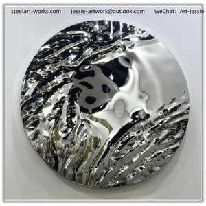 Business Center DecorationWall Mounting StructureCustom Metal Lobby Art thumbnail-2