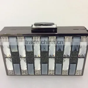 Synthesised Crystal Evening Clutch Bags, Uniquel Design and Optional Color thumbnail-2