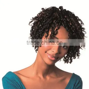Afro Cool Curl Real Human Hair Toupee for Black Women From Asian thumbnail-1