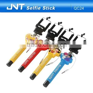 2015 Good Quality New QC24 Cable Take Pole Selfie Stick thumbnail-1