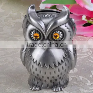 Zinc Alloy Owl Piggy Bank Metal Crafts Decoration thumbnail-1