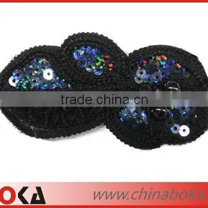 Fashion Beaded Sequins Bowknot Applique Patch thumbnail-1