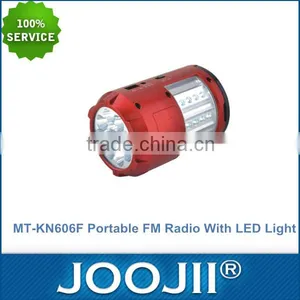 Newest Portable FM Radio With LED Light / Solar Panel , Support USB / SD/ TF / Torch Light Player FM Radio thumbnail-3